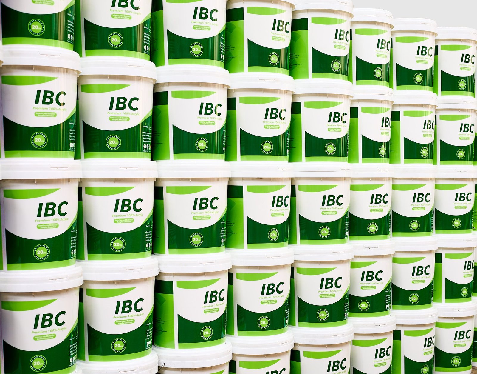 Rows of IBC paint